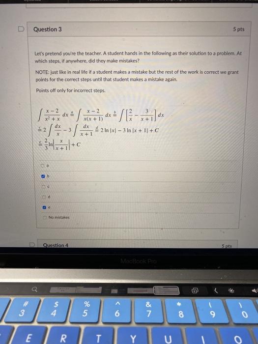 Solved D Question 3 5 pts Let's pretend you're the teacher. | Chegg.com