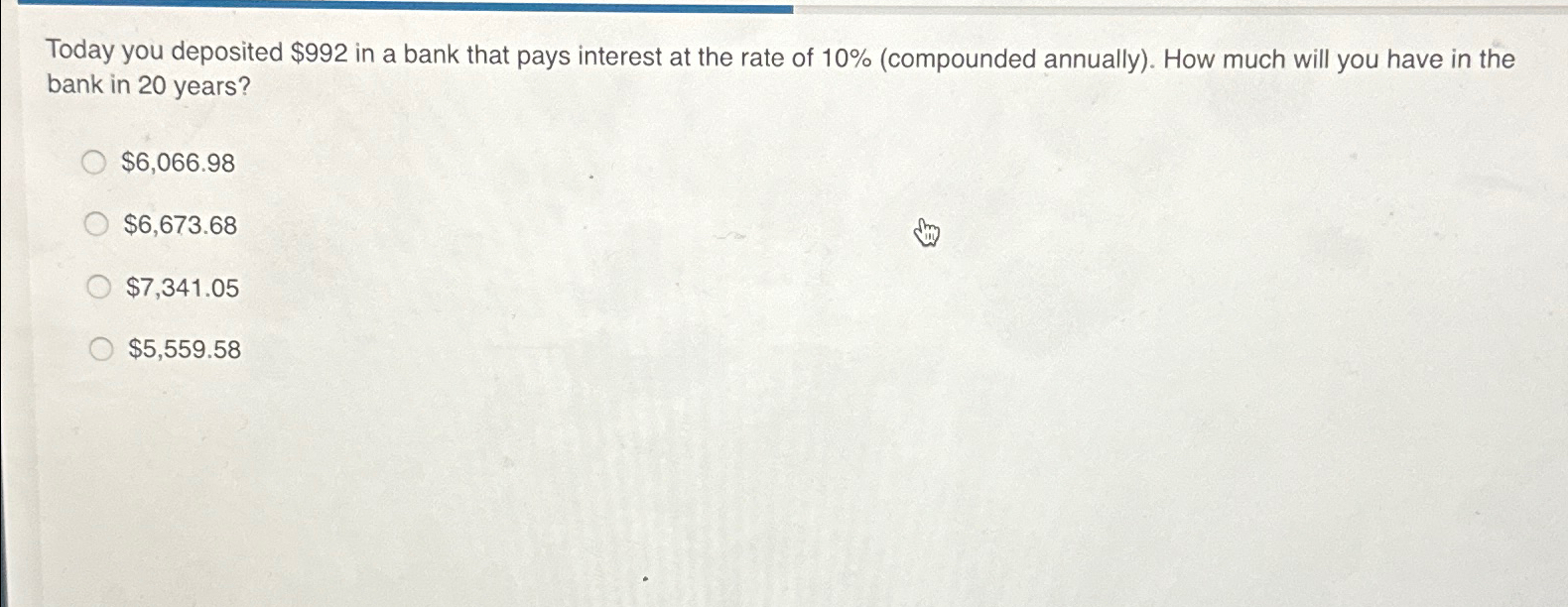 Solved Today you deposited $992 in a bank that pays interest | Chegg.com