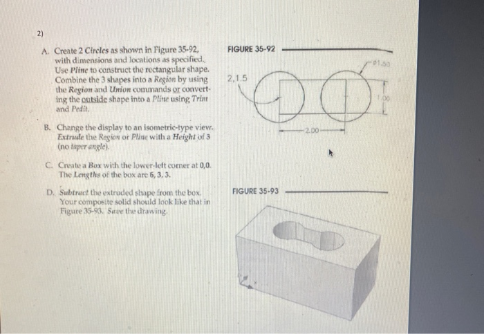 Solid Modelling Using Auto Cad Questions Solved Draw the following shapes using solid modeling | Chegg.com