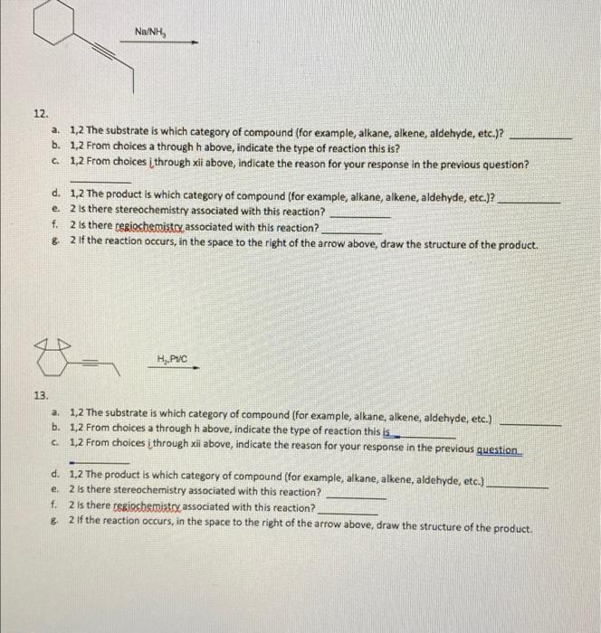 Solved For each reaction below, identify the type of | Chegg.com