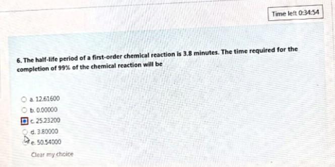 solved-6-the-half-life-period-of-a-first-order-chemical-chegg