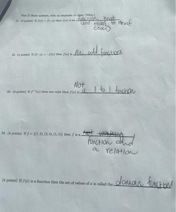Solved i would like to know if i got them correct, if not | Chegg.com