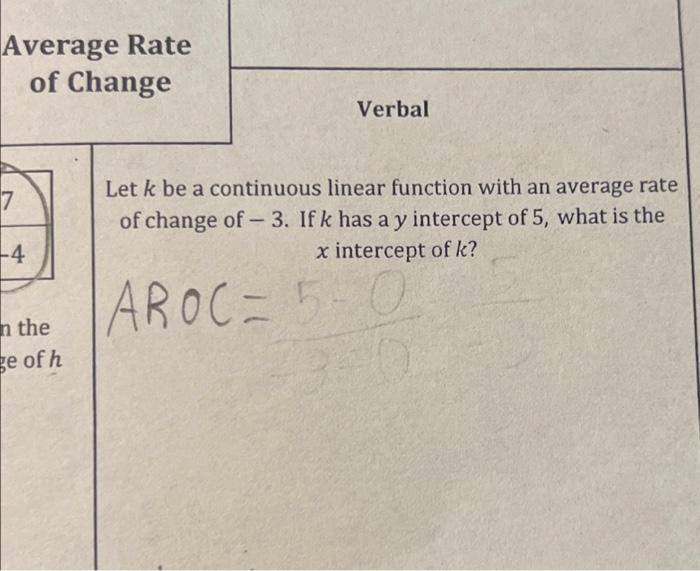 Solved Let \\( k \\) be a continuous linear function with an | Chegg.com