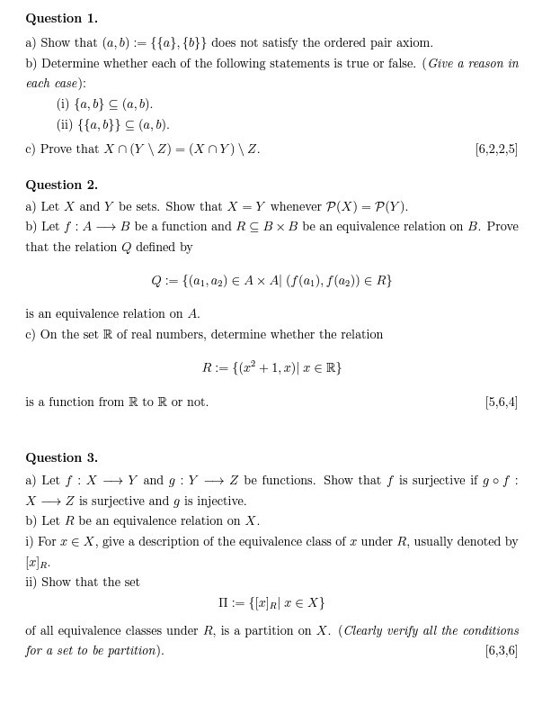 Solved Question 1 A Show That A B Q B Does Chegg Com