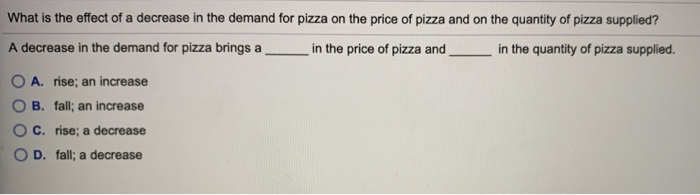 Solved What is the effect of a decrease in the demand for | Chegg.com