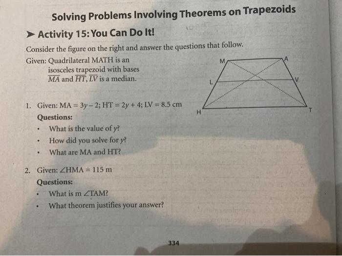 problem solving involving trapezoids