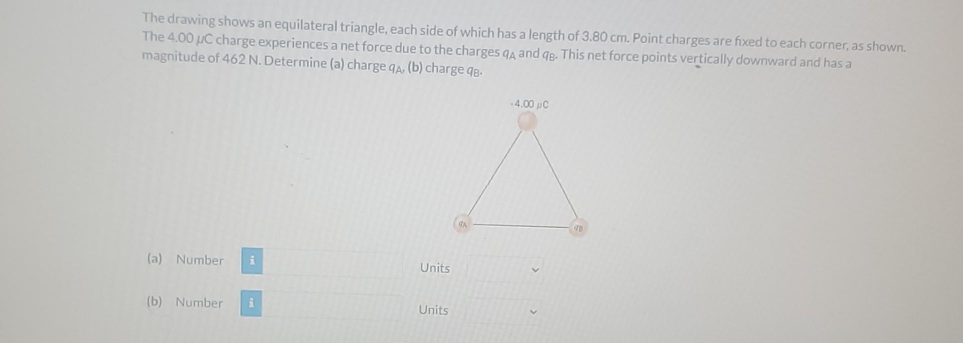 Solved The Drawing Shows An Equilateral Triangle, Each Side | Chegg.com