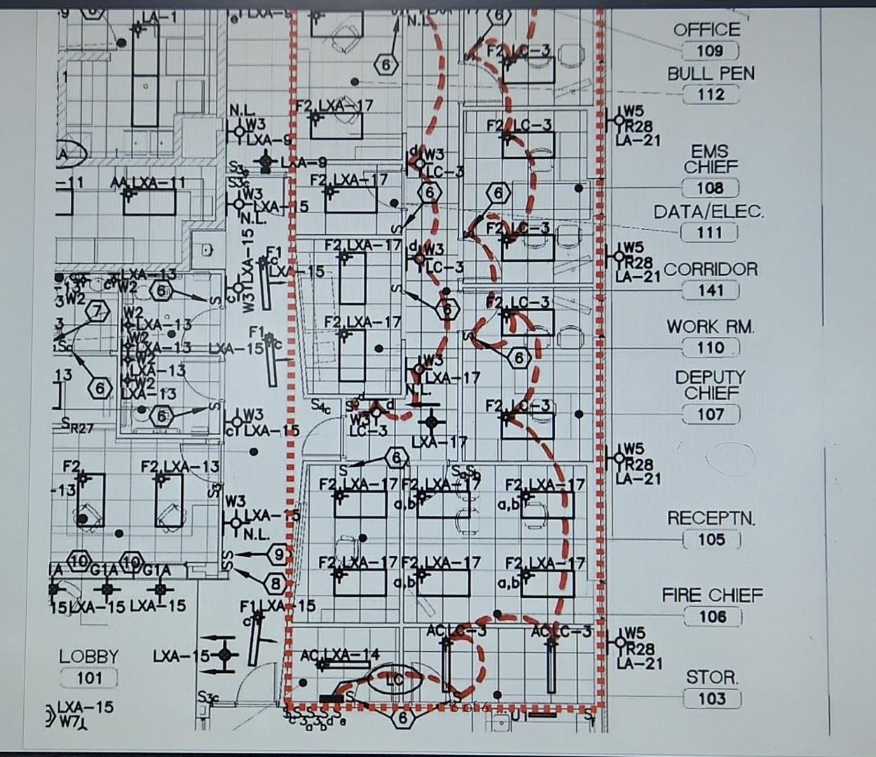 Solved 1/4′′=1′−0′′ Figure 1 - Electrical Plan 5. Electrical | Chegg.com