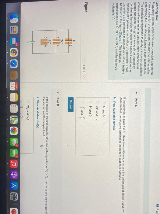 Solved Rev Learning Goal: Frequently, Several Capacitors Are | Chegg.com