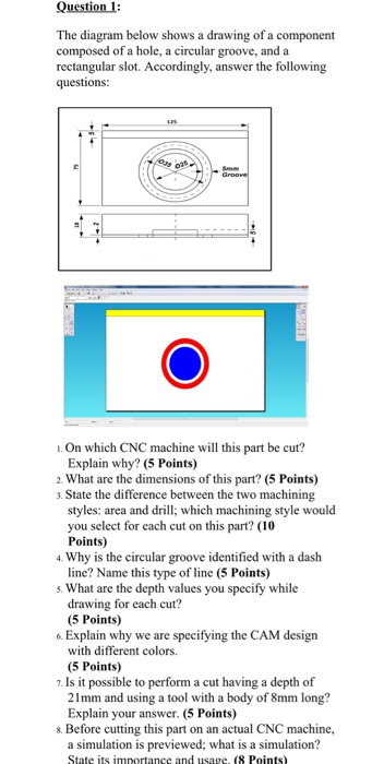 Solved Question 1: The diagram below shows a drawing of a | Chegg.com