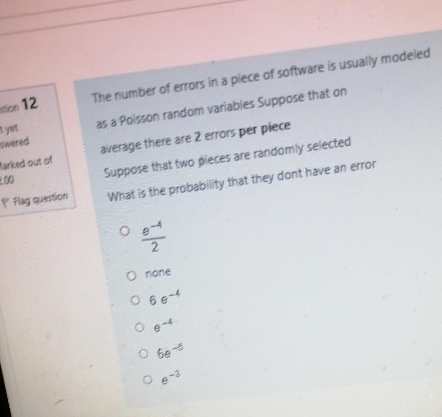 Solved dan 12 swered The number of errors in a piece of | Chegg.com