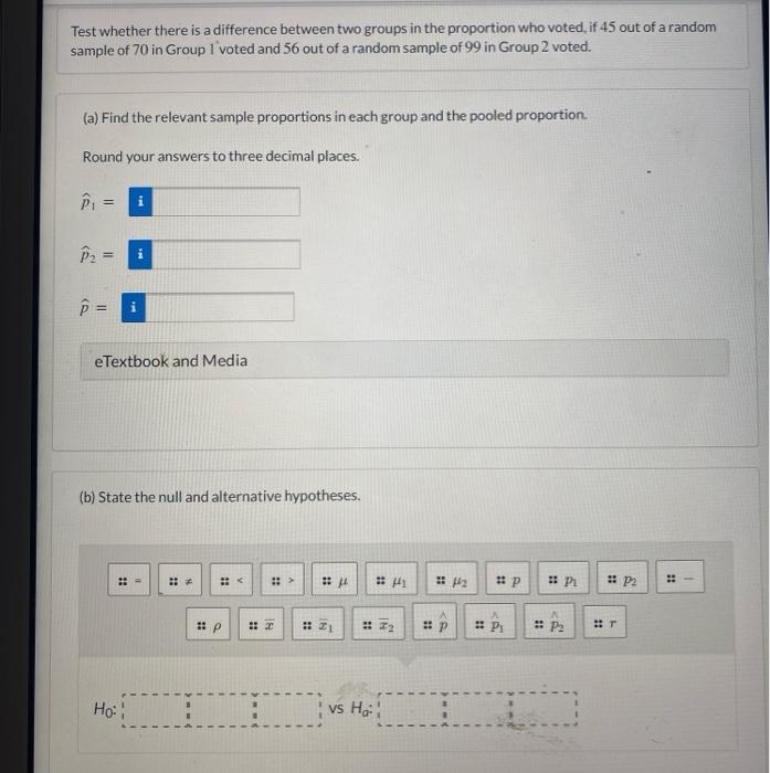 Solved Test whether there is a difference between two groups | Chegg.com