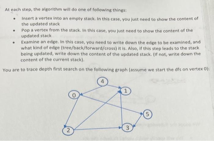 Solved 1. (18 points) You are to trace the execution of | Chegg.com