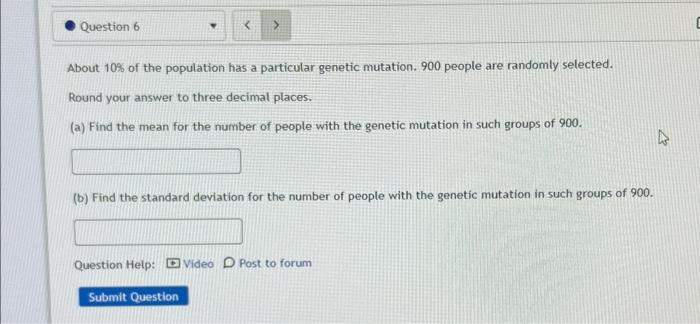 Solved About 10% of the population has a particular genetic | Chegg.com