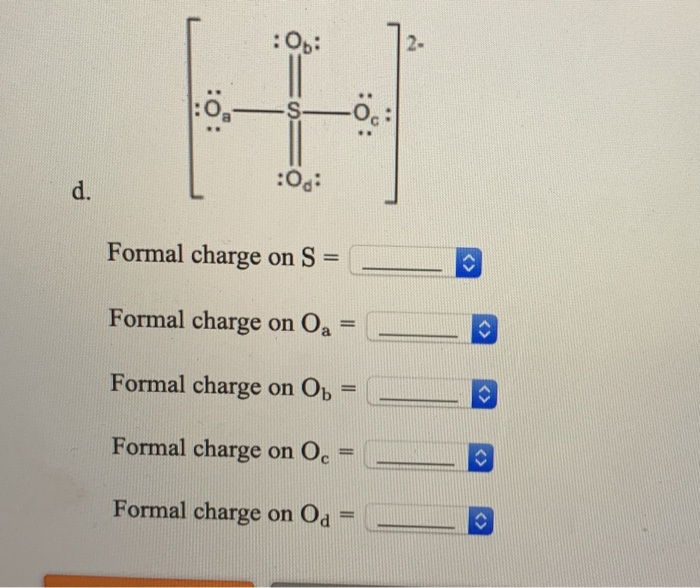 Solved Determine the formal charge on each atom in the | Chegg.com