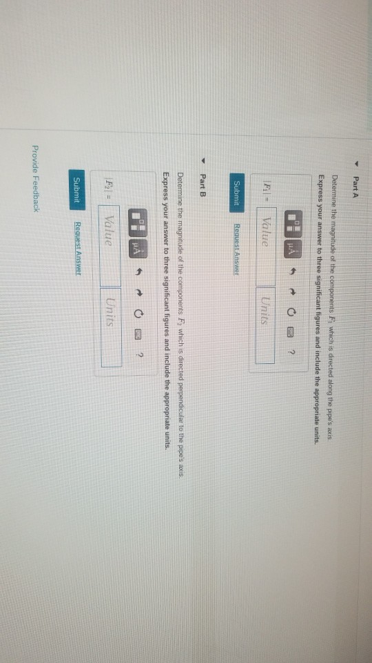 Solved Part A Determine the magnitude of the components F | Chegg.com