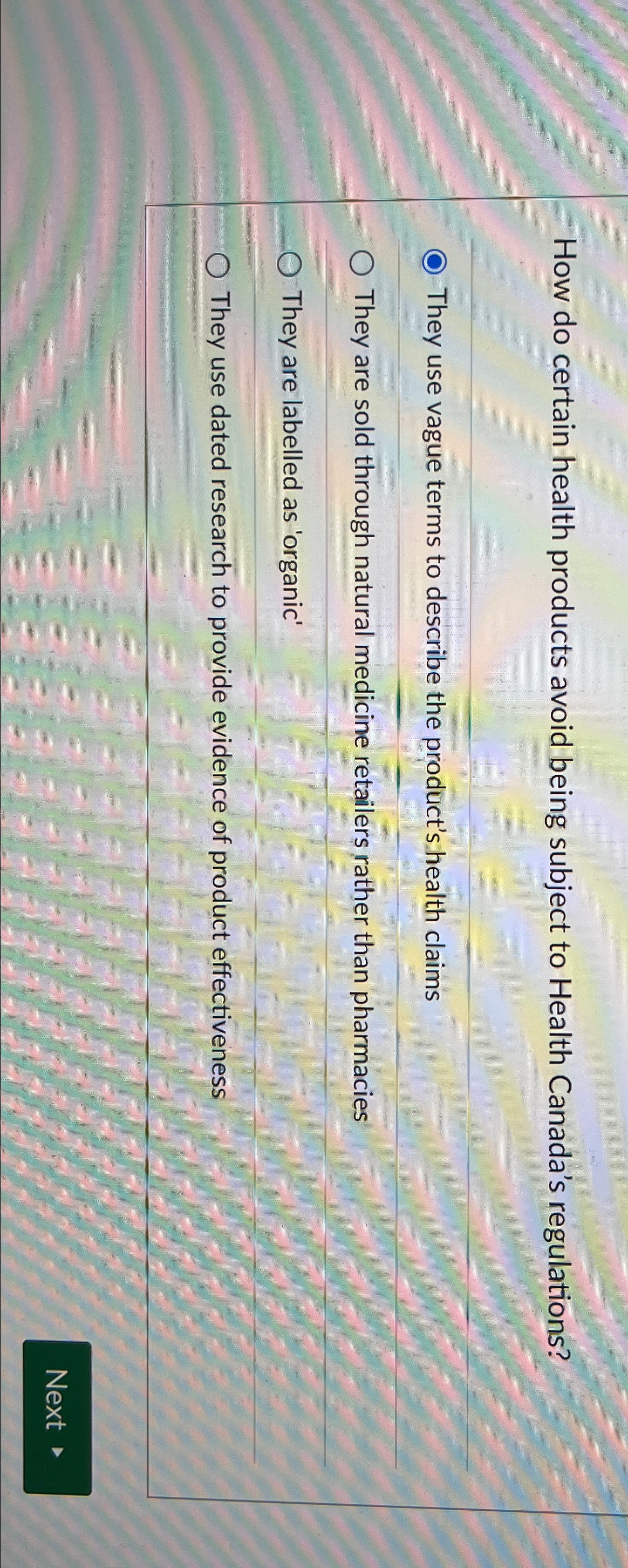 Solved How do certain health products avoid being subject to | Chegg.com