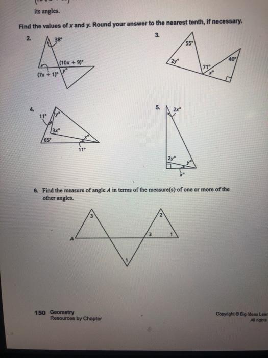 Find The Values Of X And Y Geometry