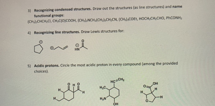 Solved 3) Recognizing Condensed Structures. Draw Out The | Chegg.com