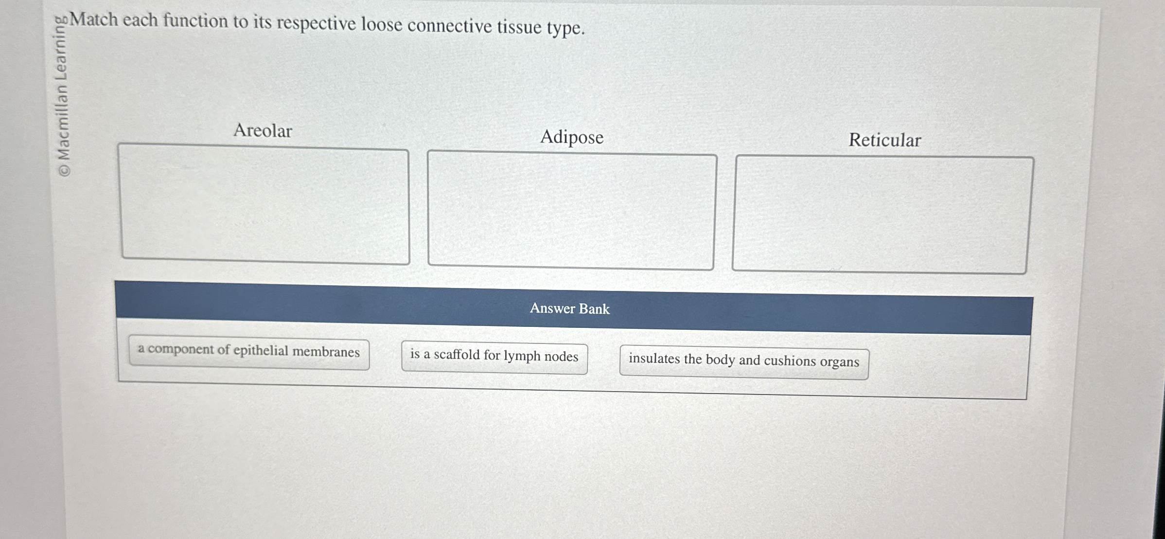 Solved onatch each function to its respective loose