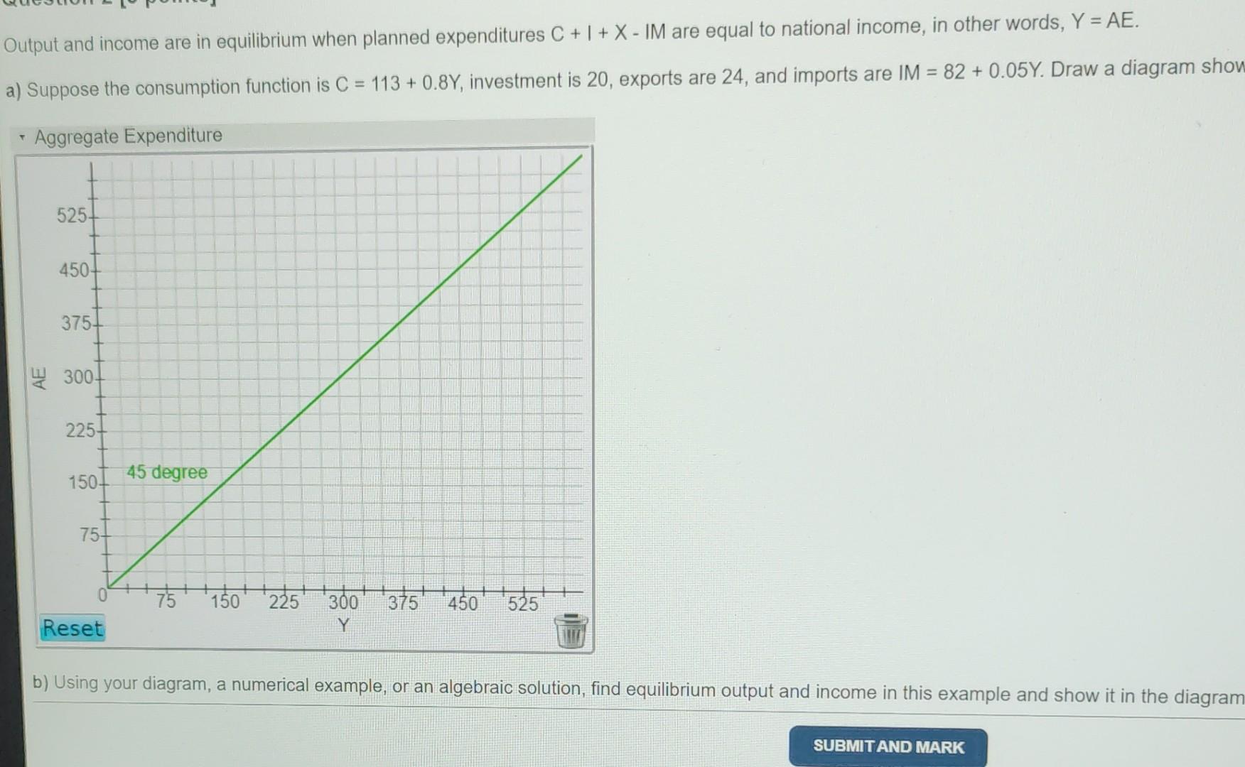 Solved utput and income are in equilibrium when planned | Chegg.com