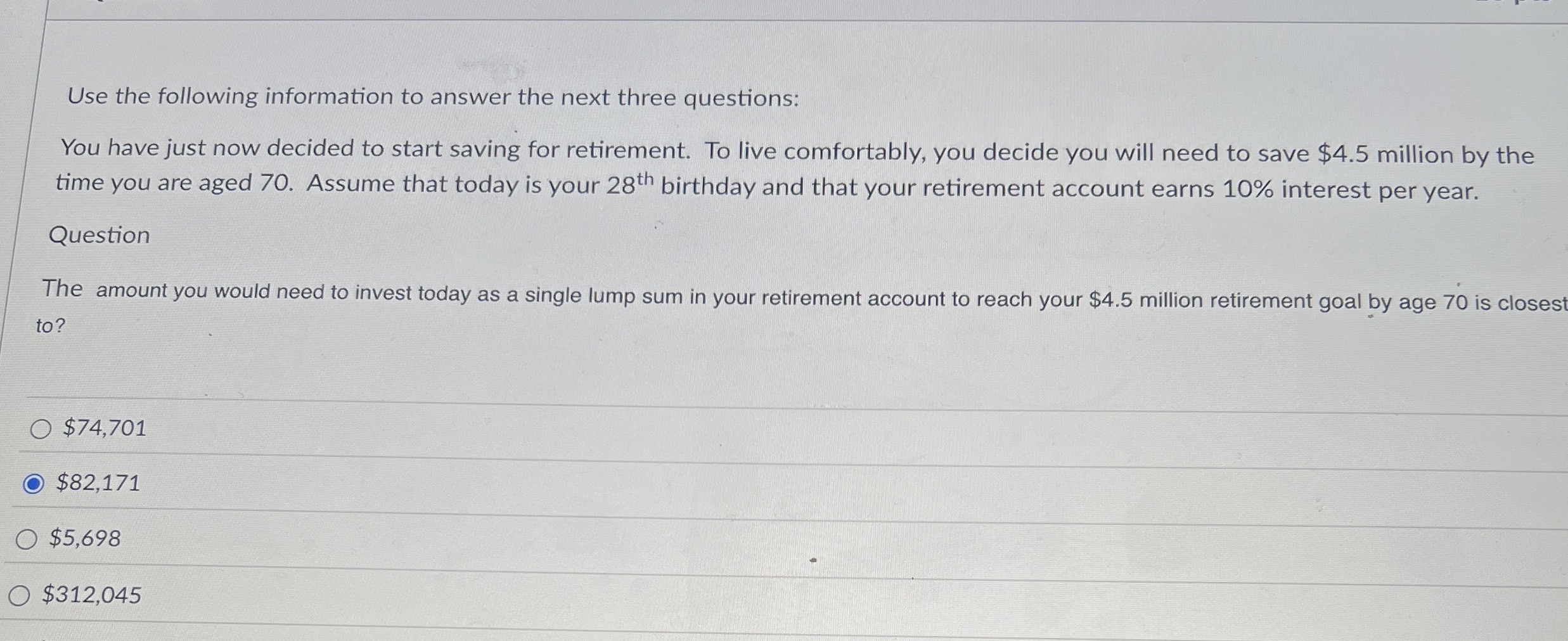 Solved Use the following information to answer the next | Chegg.com