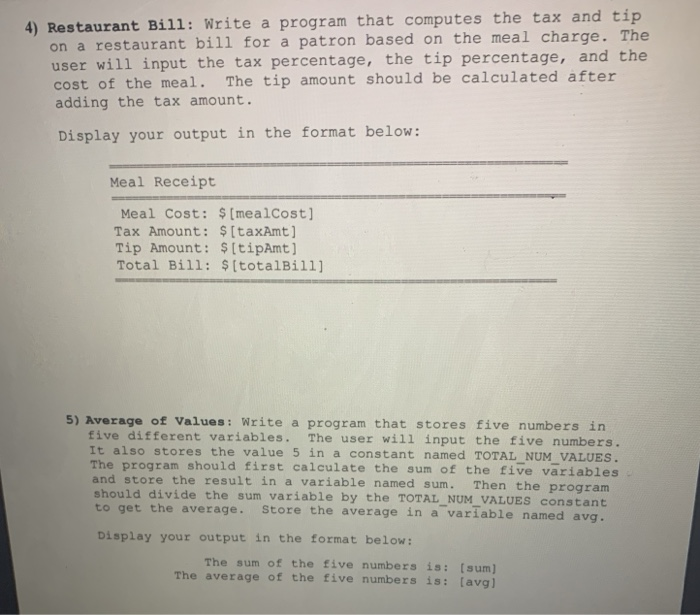 Solved 3) Sales Tax: Write a program that will compute the | Chegg.com