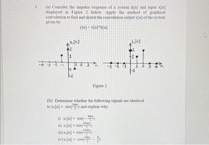 Solved (a) Consider the impulse response of a system h[n] | Chegg.com