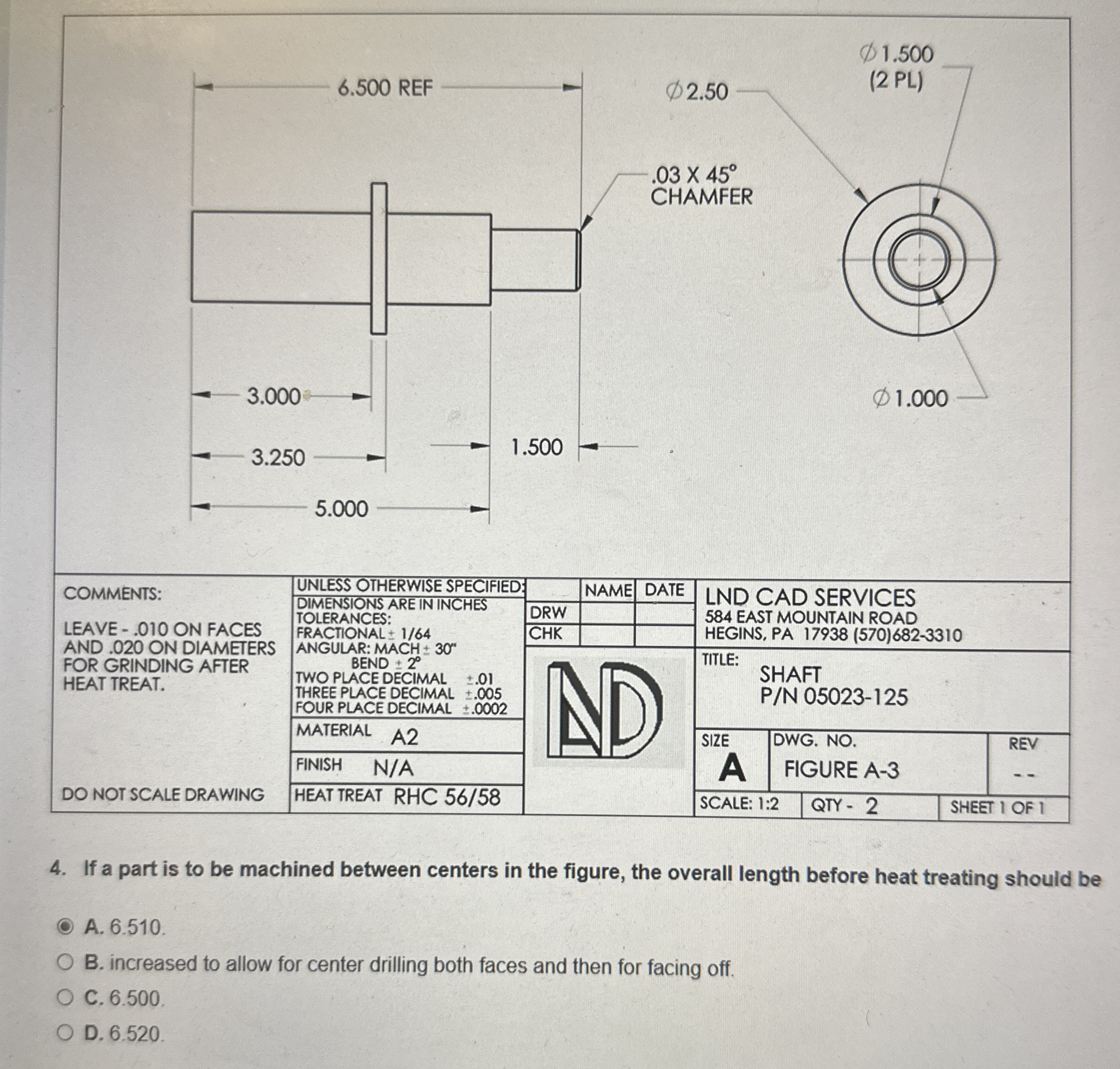 Solved If a part is to be machined between centers in the | Chegg.com