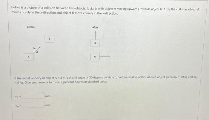 Solved Below Is A Picture Of A Collision Between Two | Chegg.com