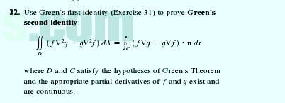 proof of green's second identity