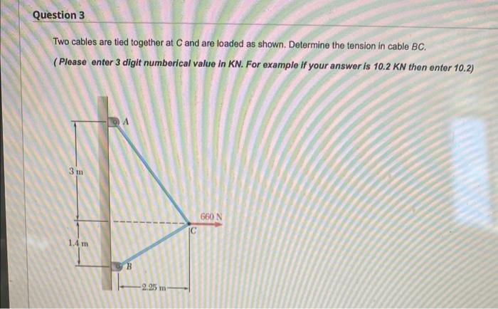 Solved Two Cables Are Tied Together At C And Are Loaded As | Chegg.com