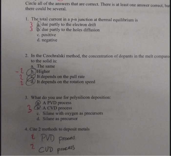 Solved need to check if these answers are correct and im | Chegg.com
