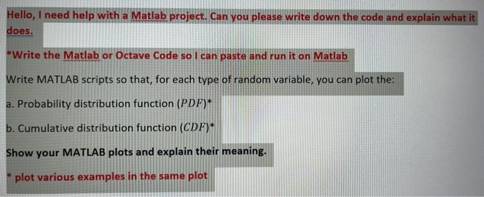 Solved Hello, I need help with a Matlab project. Can you | Chegg.com