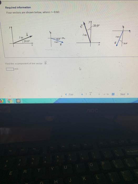 Solved Required information Four vectors are shown below, | Chegg.com