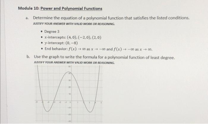 Solved Module 10: Power And Polynomial Functions A. | Chegg.com