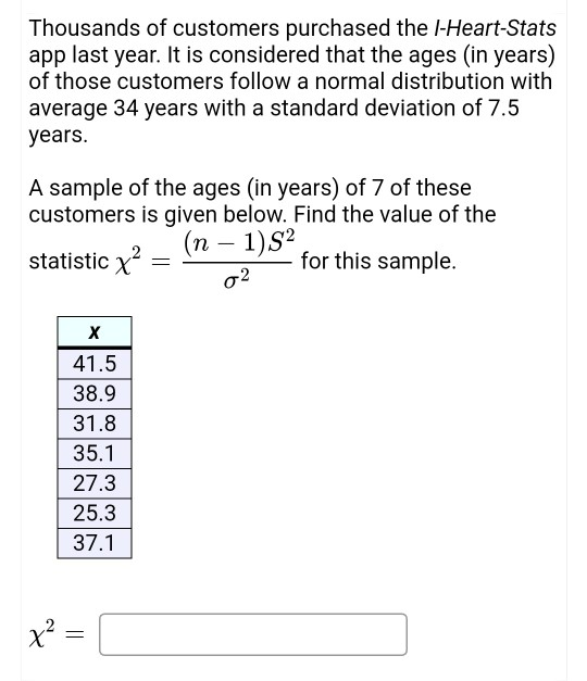 Solved A random sample of size n = 50 is taken from a normal | Chegg.com