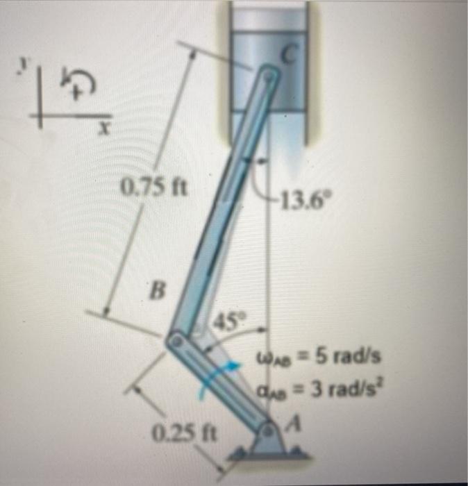 Solved Member AB Has The Angular Motion Shown. Determine The | Chegg.com