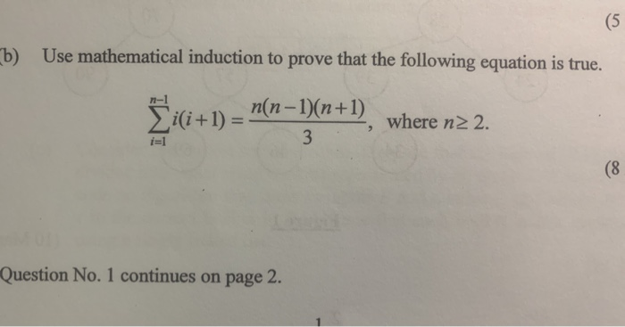 Solved (5 b) Use mathematical induction to prove that the | Chegg.com