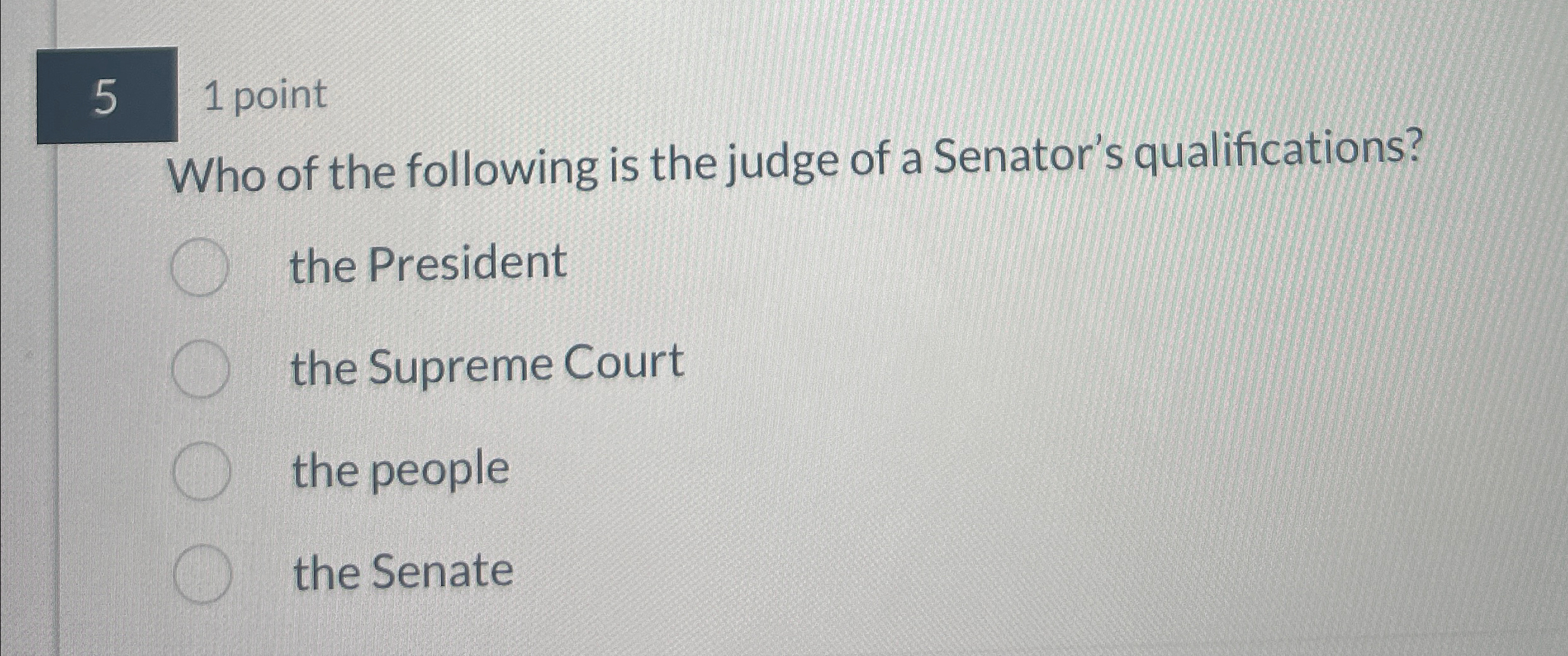 Solved 51 ﻿pointWho of the following is the judge of a | Chegg.com