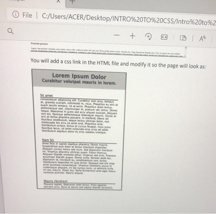 Solved Lab: Intro to CSS LAYOUT WITH CASCADING STYLE SHEETS | Chegg.com