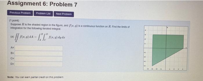 Solved Assignment 6: Problem 7 Previous Problem Problem List | Chegg.com