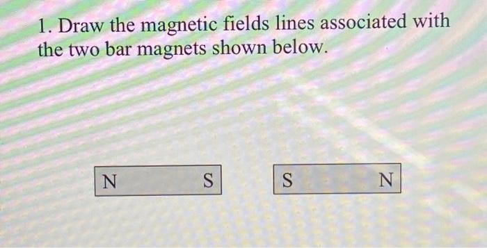 Solved 1. Draw the magnetic fields lines associated with the | Chegg.com