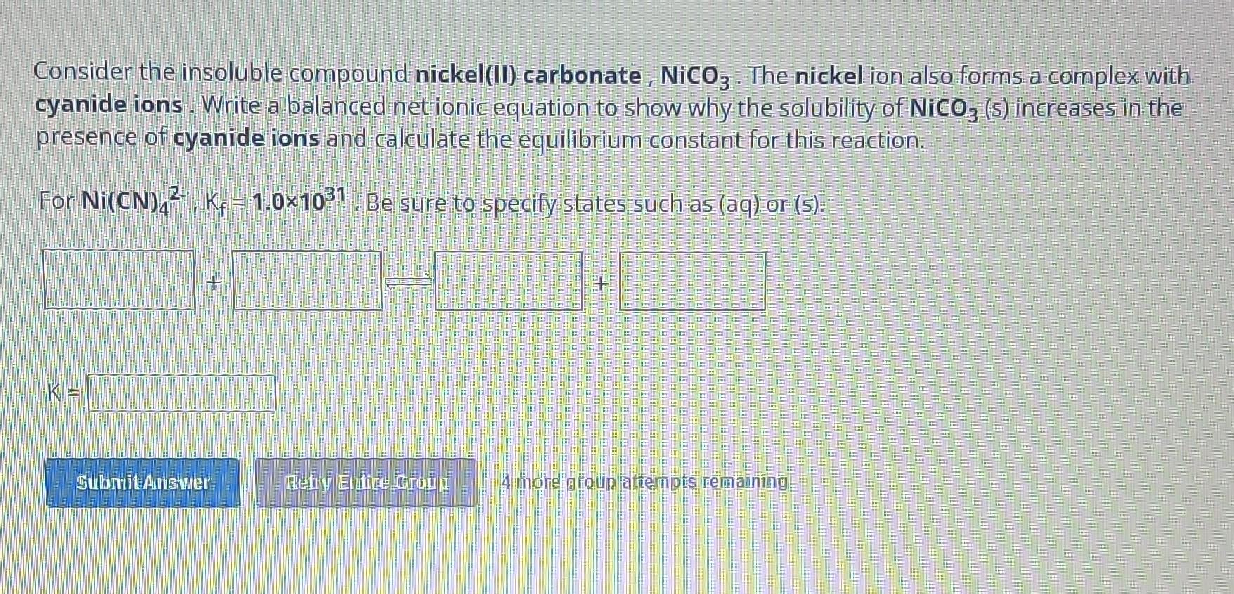 Solved Consider the insoluble compound copper(II) carbonate,