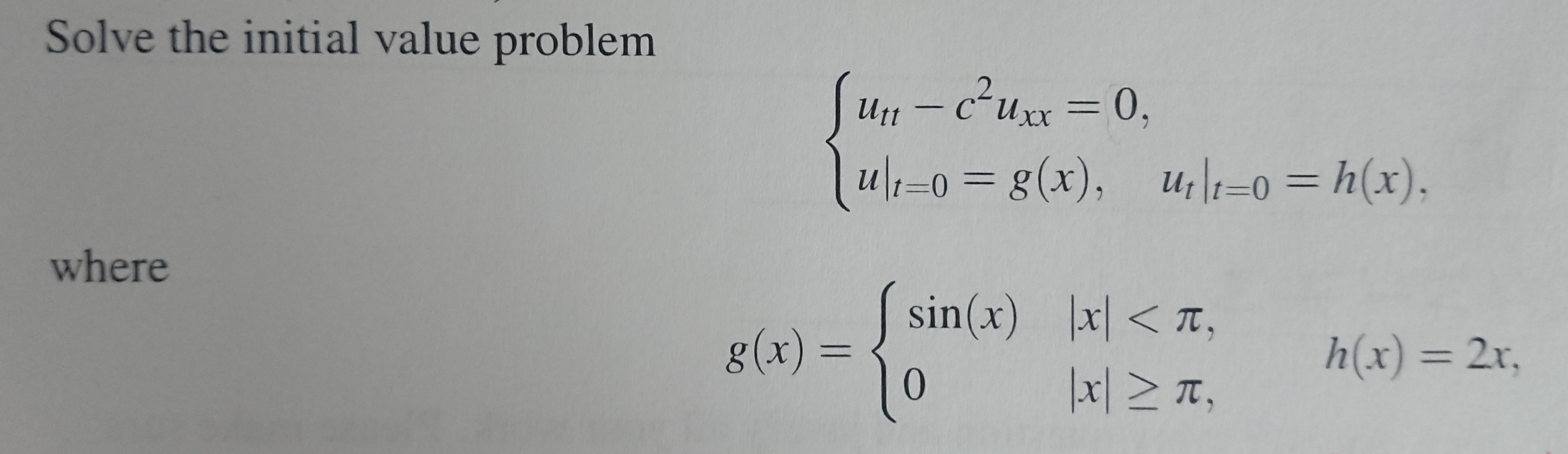 Solved Solve the initial value | Chegg.com