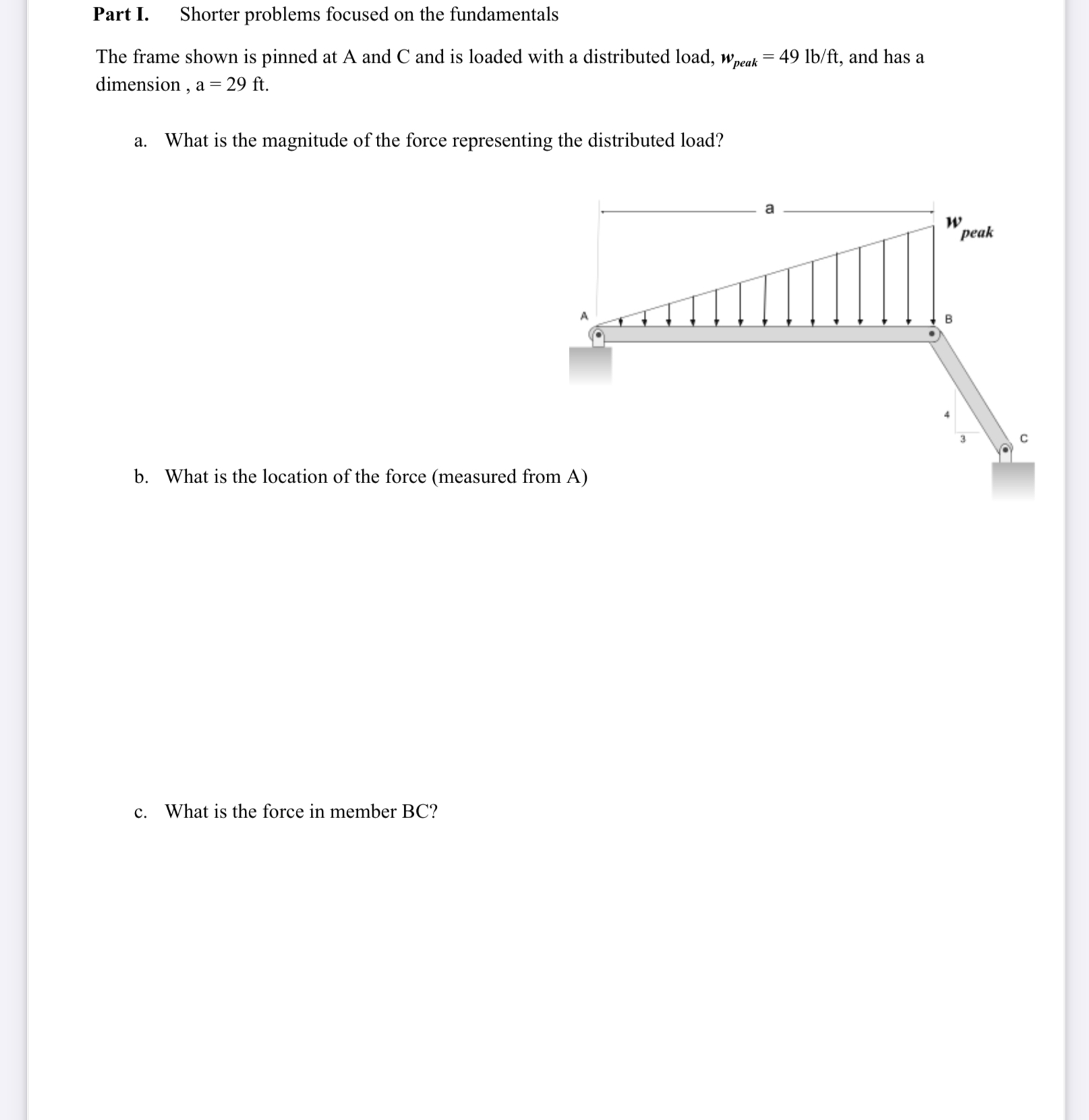 Solved Part I. Shorter problems focused on the | Chegg.com