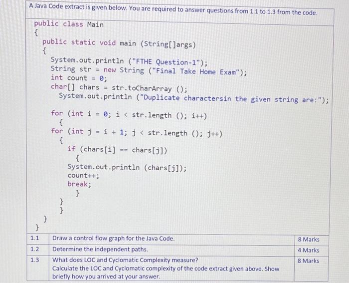 Solved A Java Code extract is given below. You are required | Chegg.com
