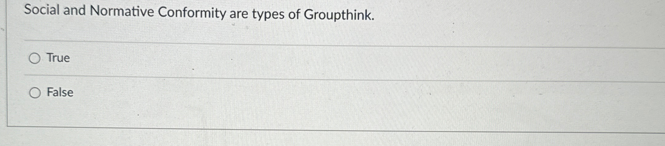 Solved Social and Normative Conformity are types of | Chegg.com