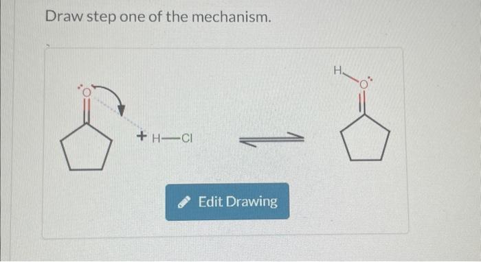 Solved Draw step one of the mechanism. +H−Cl | Chegg.com