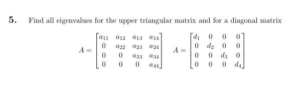 Solved Linear Algebra (Rank Theorem, Eigenvalues, | Chegg.com image.